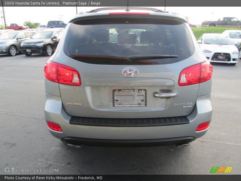 Platinum Sage / Beige 2009 Hyundai Santa Fe Limited