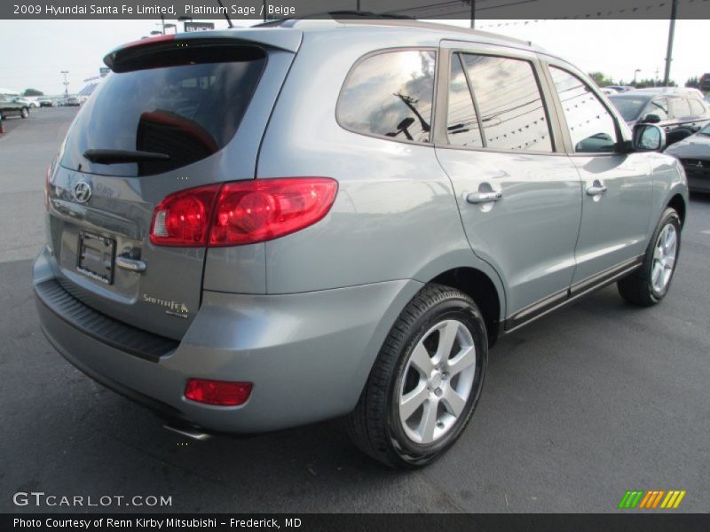 Platinum Sage / Beige 2009 Hyundai Santa Fe Limited