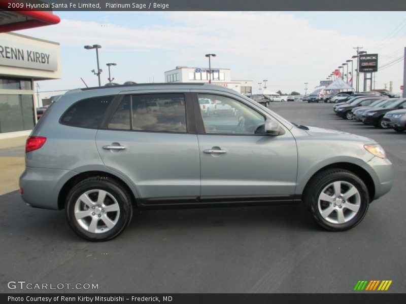 Platinum Sage / Beige 2009 Hyundai Santa Fe Limited