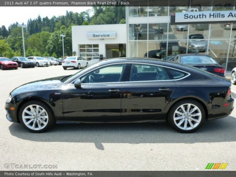 Phantom Black Pearl Effect / Black 2013 Audi A7 3.0T quattro Premium