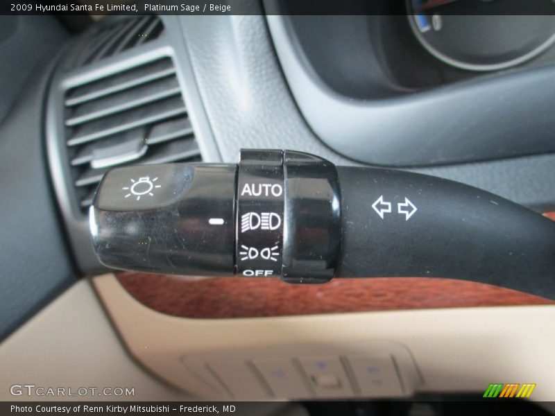Platinum Sage / Beige 2009 Hyundai Santa Fe Limited