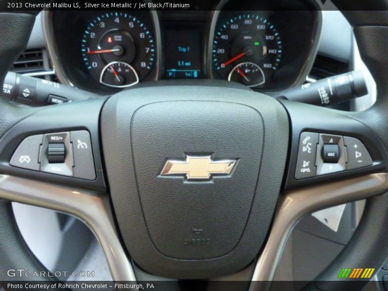 Silver Ice Metallic / Jet Black/Titanium 2013 Chevrolet Malibu LS