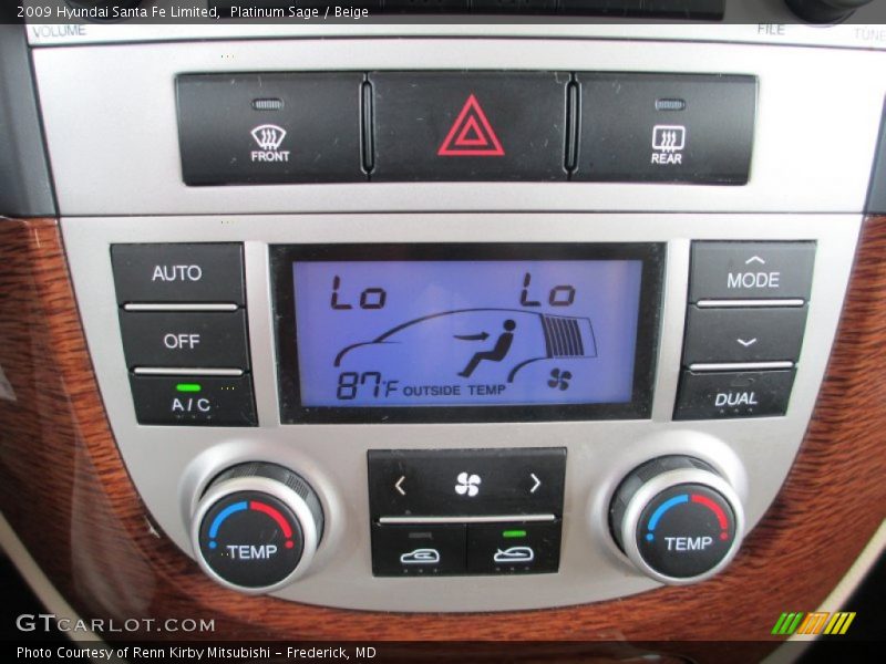 Platinum Sage / Beige 2009 Hyundai Santa Fe Limited