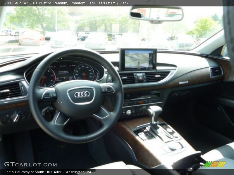 Phantom Black Pearl Effect / Black 2013 Audi A7 3.0T quattro Premium