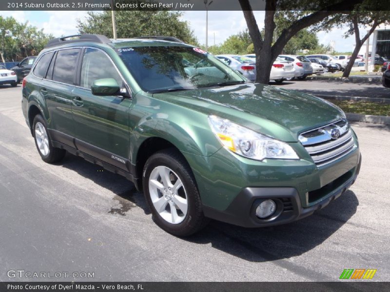 Cypress Green Pearl / Ivory 2014 Subaru Outback 2.5i Premium