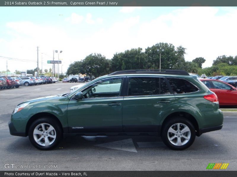 Cypress Green Pearl / Ivory 2014 Subaru Outback 2.5i Premium