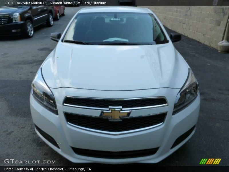 Summit White / Jet Black/Titanium 2013 Chevrolet Malibu LS