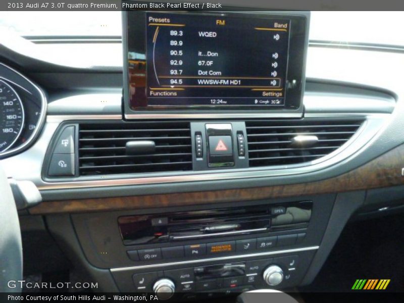 Phantom Black Pearl Effect / Black 2013 Audi A7 3.0T quattro Premium