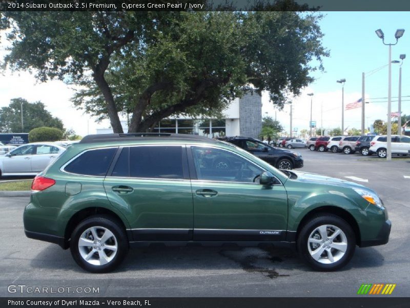 Cypress Green Pearl / Ivory 2014 Subaru Outback 2.5i Premium