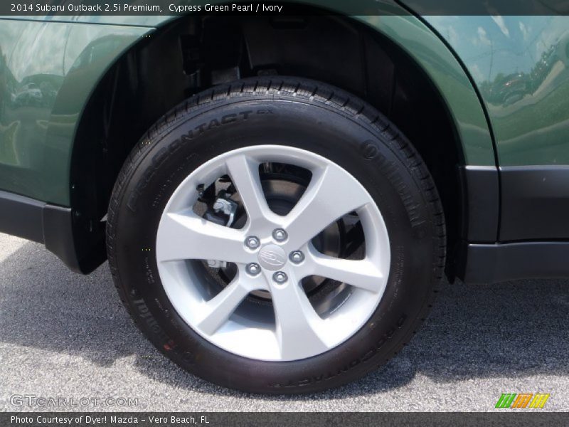 Cypress Green Pearl / Ivory 2014 Subaru Outback 2.5i Premium