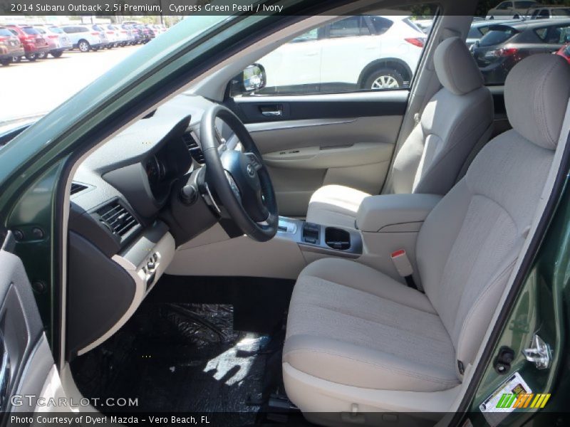 Cypress Green Pearl / Ivory 2014 Subaru Outback 2.5i Premium