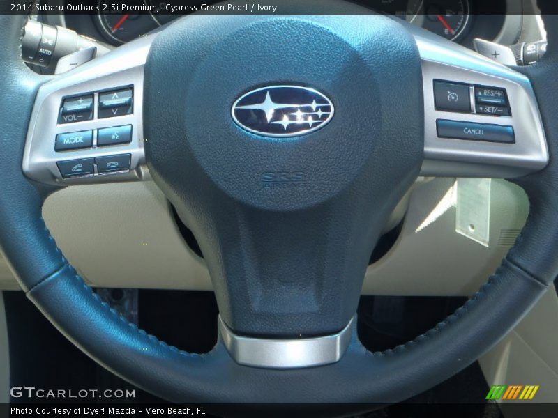 Cypress Green Pearl / Ivory 2014 Subaru Outback 2.5i Premium