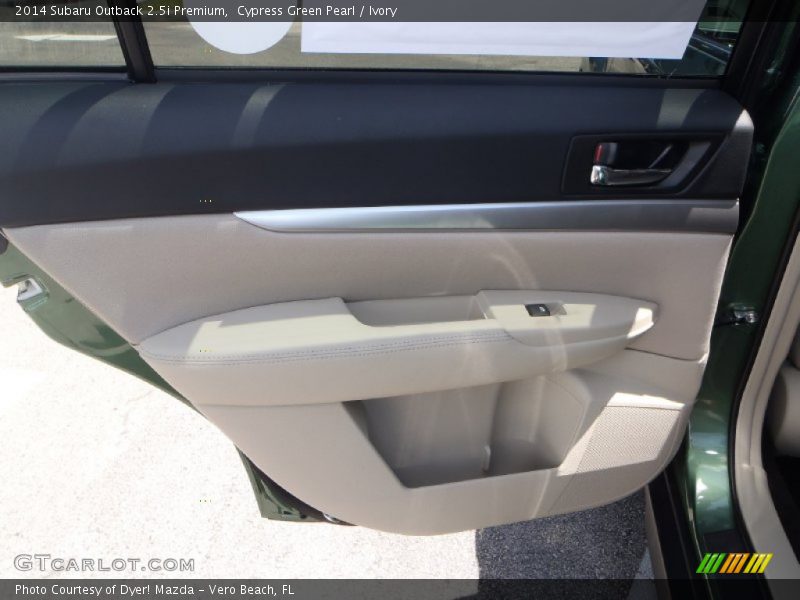 Cypress Green Pearl / Ivory 2014 Subaru Outback 2.5i Premium