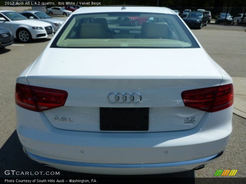 Ibis White / Velvet Beige 2012 Audi A8 L 4.2 quattro