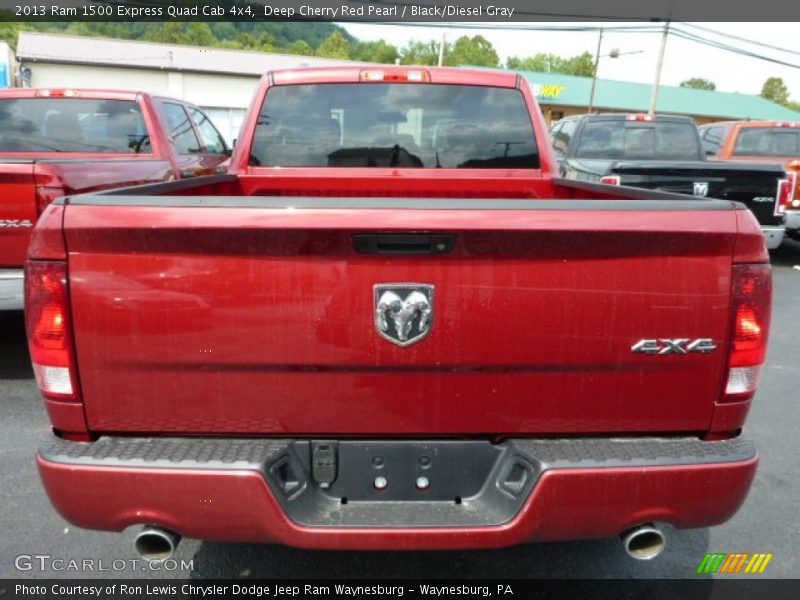 Deep Cherry Red Pearl / Black/Diesel Gray 2013 Ram 1500 Express Quad Cab 4x4