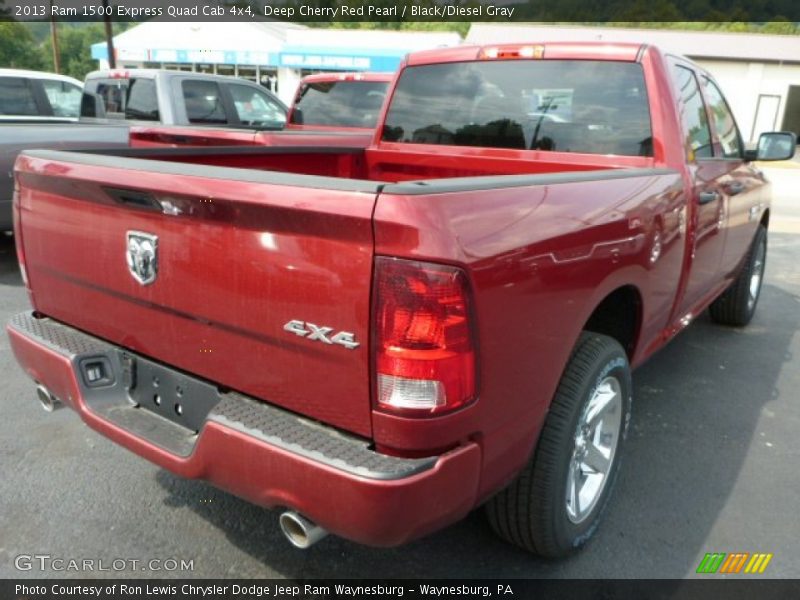 Deep Cherry Red Pearl / Black/Diesel Gray 2013 Ram 1500 Express Quad Cab 4x4