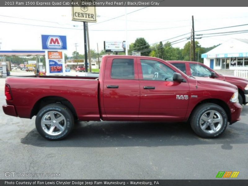 Deep Cherry Red Pearl / Black/Diesel Gray 2013 Ram 1500 Express Quad Cab 4x4