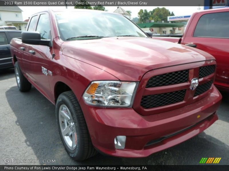 Deep Cherry Red Pearl / Black/Diesel Gray 2013 Ram 1500 Express Quad Cab 4x4