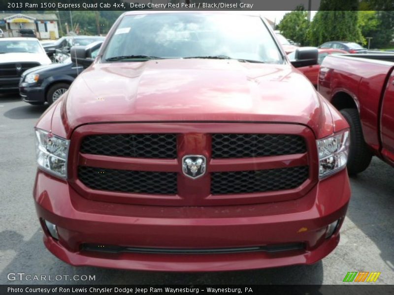 Deep Cherry Red Pearl / Black/Diesel Gray 2013 Ram 1500 Express Quad Cab 4x4