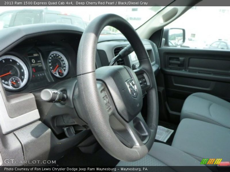 Deep Cherry Red Pearl / Black/Diesel Gray 2013 Ram 1500 Express Quad Cab 4x4