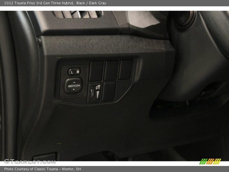 Black / Dark Gray 2012 Toyota Prius 3rd Gen Three Hybrid