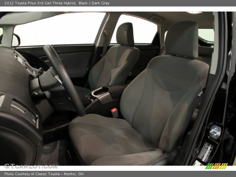 Black / Dark Gray 2012 Toyota Prius 3rd Gen Three Hybrid