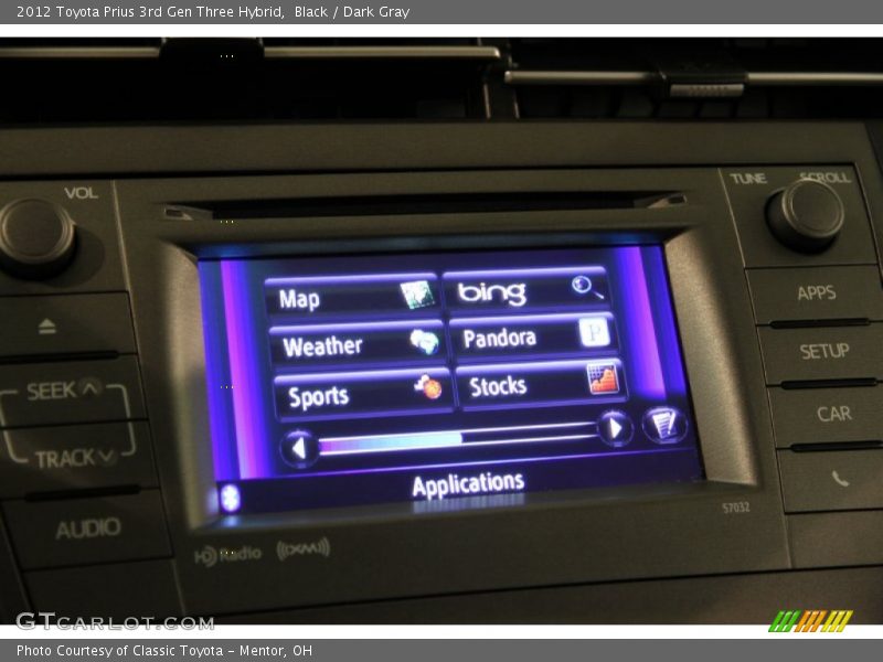Black / Dark Gray 2012 Toyota Prius 3rd Gen Three Hybrid
