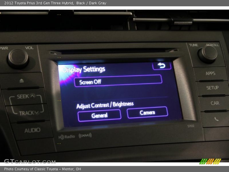 Black / Dark Gray 2012 Toyota Prius 3rd Gen Three Hybrid