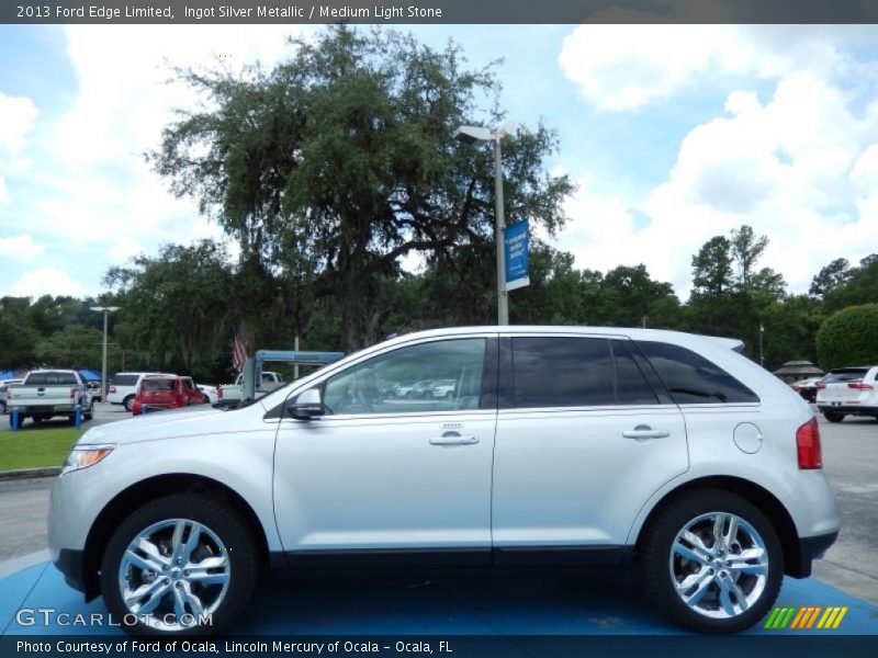 Ingot Silver Metallic / Medium Light Stone 2013 Ford Edge Limited