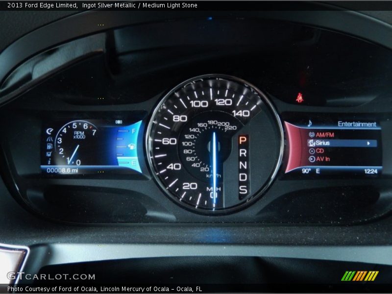 Ingot Silver Metallic / Medium Light Stone 2013 Ford Edge Limited