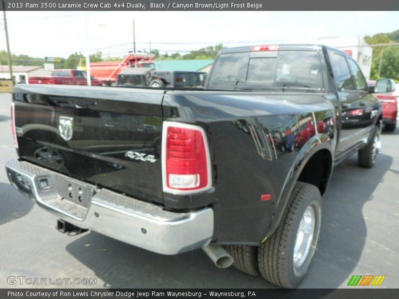 Black / Canyon Brown/Light Frost Beige 2013 Ram 3500 Laramie Crew Cab 4x4 Dually