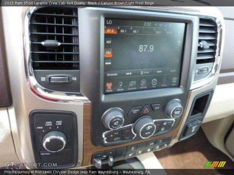 Black / Canyon Brown/Light Frost Beige 2013 Ram 3500 Laramie Crew Cab 4x4 Dually