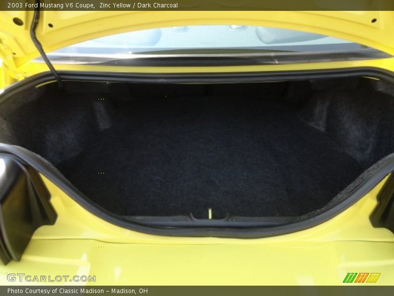 Zinc Yellow / Dark Charcoal 2003 Ford Mustang V6 Coupe