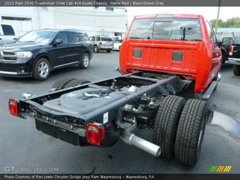 Flame Red / Black/Diesel Gray 2013 Ram 3500 Tradesman Crew Cab 4x4 Dually Chassis