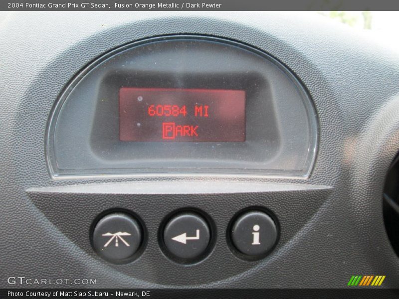 Controls of 2004 Grand Prix GT Sedan