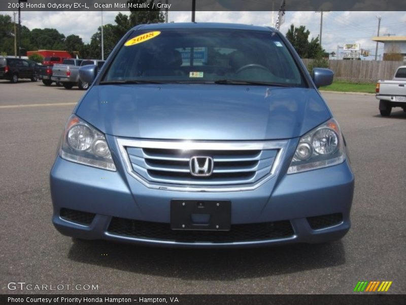 Ocean Mist Metallic / Gray 2008 Honda Odyssey EX-L