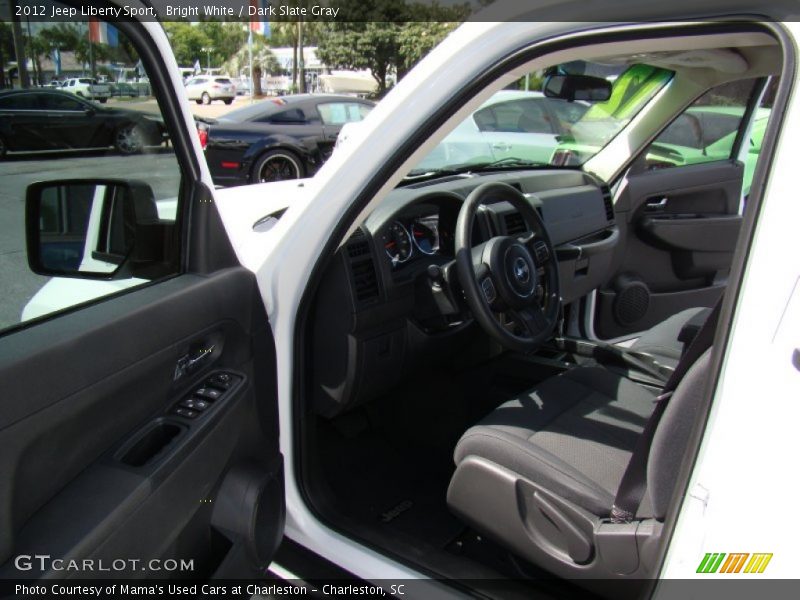 Bright White / Dark Slate Gray 2012 Jeep Liberty Sport