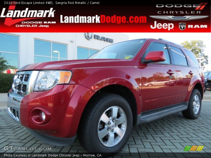 Sangria Red Metallic / Camel 2010 Ford Escape Limited 4WD