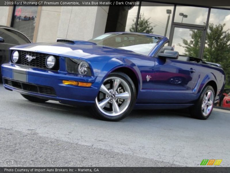 Vista Blue Metallic / Dark Charcoal 2009 Ford Mustang GT Premium Convertible