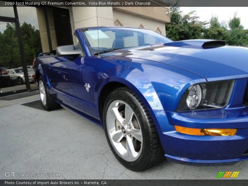 Vista Blue Metallic / Dark Charcoal 2009 Ford Mustang GT Premium Convertible