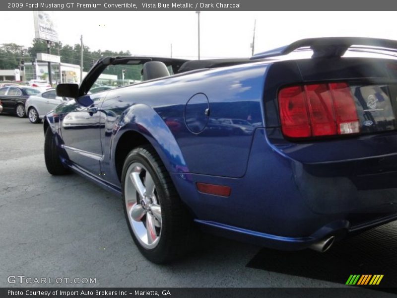 Vista Blue Metallic / Dark Charcoal 2009 Ford Mustang GT Premium Convertible
