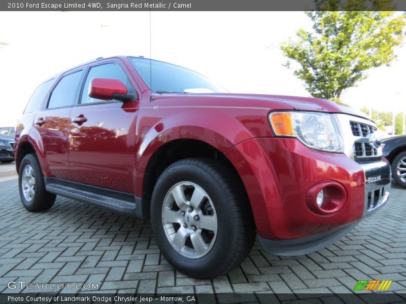 Sangria Red Metallic / Camel 2010 Ford Escape Limited 4WD
