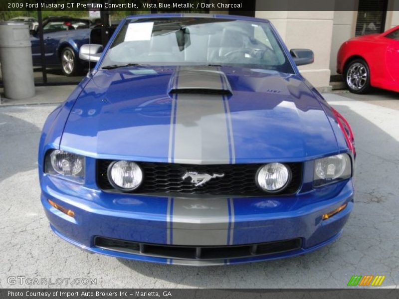 Vista Blue Metallic / Dark Charcoal 2009 Ford Mustang GT Premium Convertible