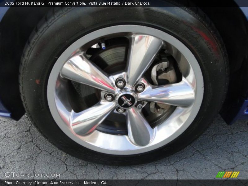 Vista Blue Metallic / Dark Charcoal 2009 Ford Mustang GT Premium Convertible