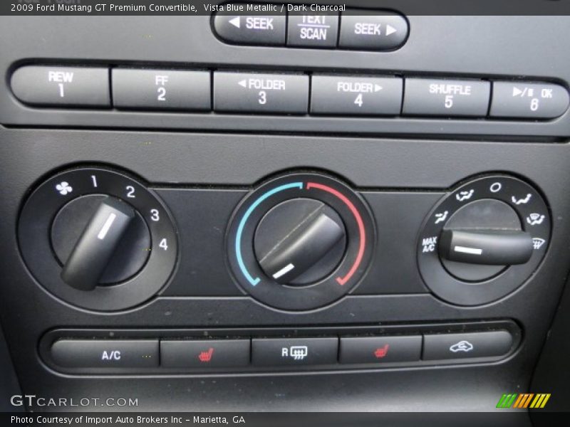 Controls of 2009 Mustang GT Premium Convertible