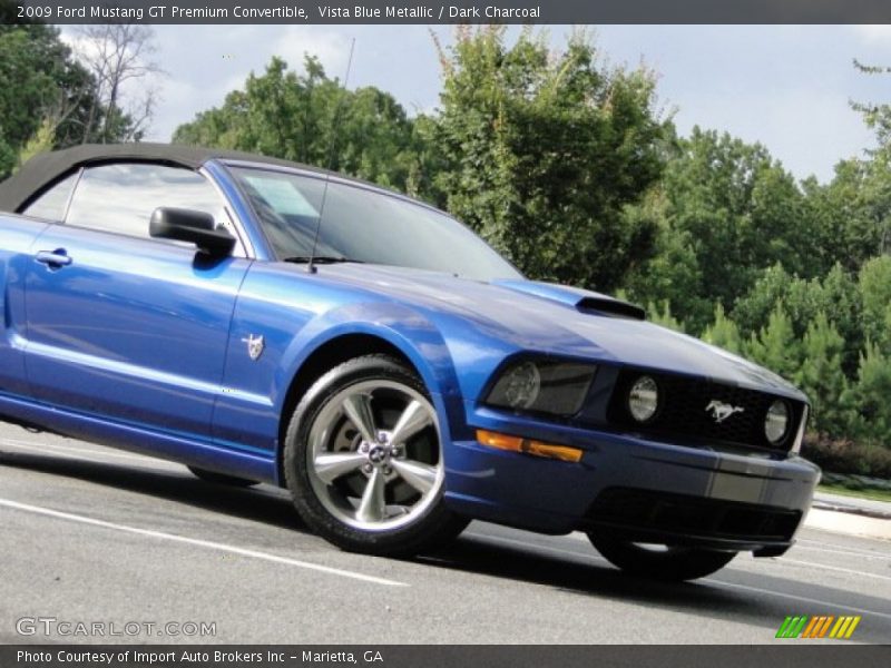 Vista Blue Metallic / Dark Charcoal 2009 Ford Mustang GT Premium Convertible
