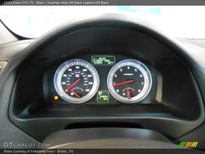 Black / Soverign Hide Off Black Leather/Off Black 2011 Volvo C70 T5