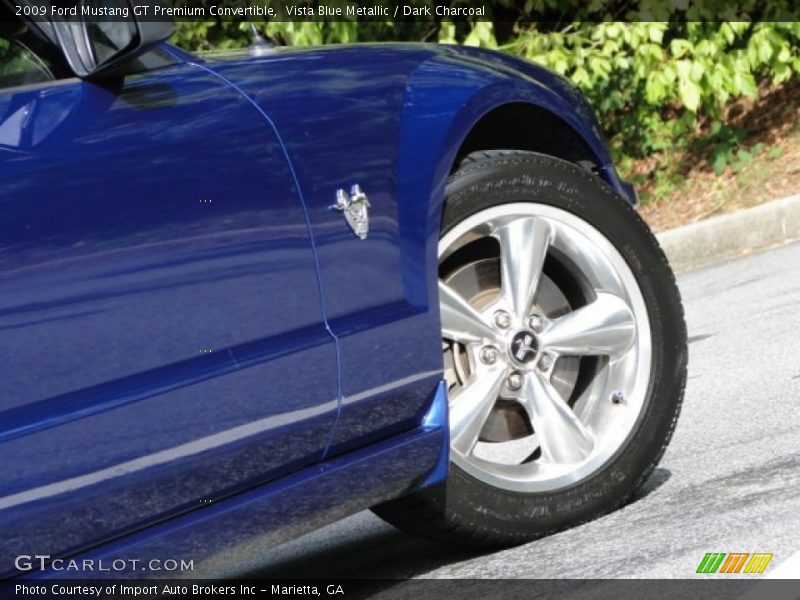 Vista Blue Metallic / Dark Charcoal 2009 Ford Mustang GT Premium Convertible
