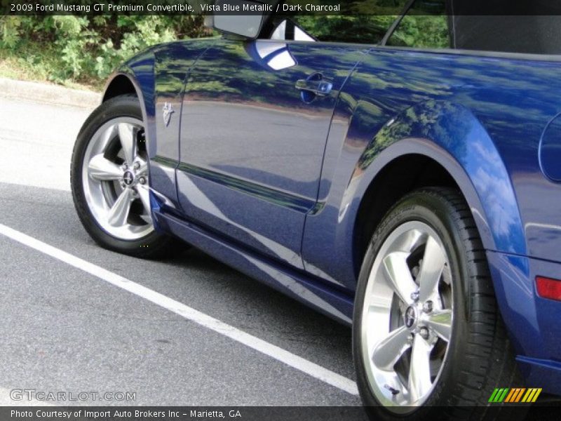 Vista Blue Metallic / Dark Charcoal 2009 Ford Mustang GT Premium Convertible