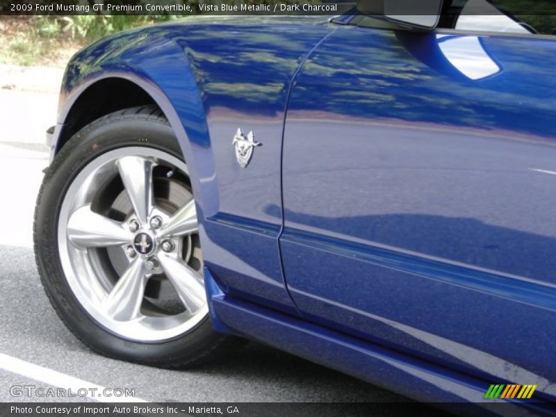 Vista Blue Metallic / Dark Charcoal 2009 Ford Mustang GT Premium Convertible